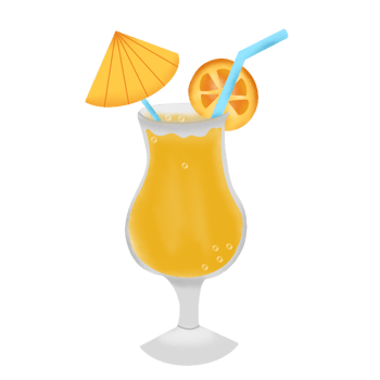 hand drawn summer element png