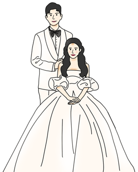 hand drawn wedding illustration png