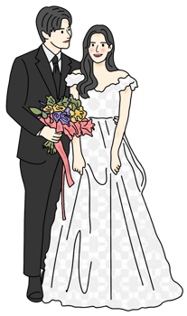 hand drawn wedding illustration png