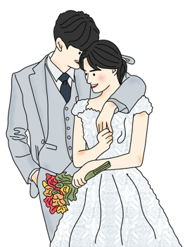 hand drawn wedding illustration png