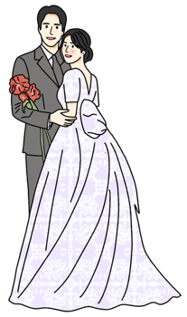 hand drawn wedding illustration png
