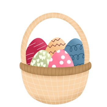 hand drawn easter element png