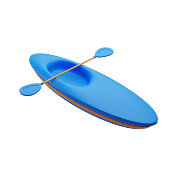 3D Kayak Render Illustration png