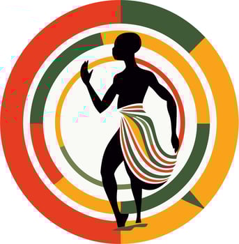african silhouette logo vector