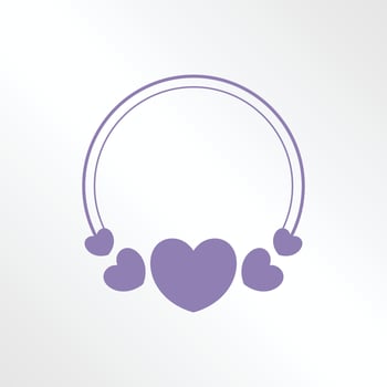 heart frame decoration with empty space for text or photo, for greeting Card, wedding invitation, social media. border vector template
