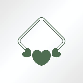 heart frame decoration with empty space for text or photo, for greeting Card, wedding invitation, social media. border vector template