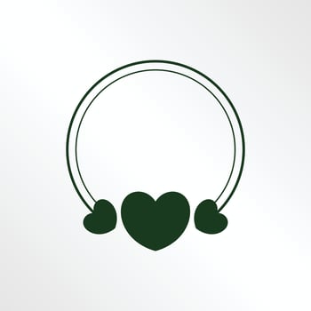 heart frame decoration with empty space for text or photo, for greeting Card, wedding invitation, social media. border vector template