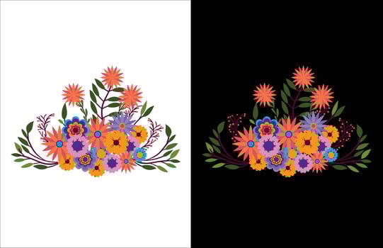 Flower vector, Flower background, vector