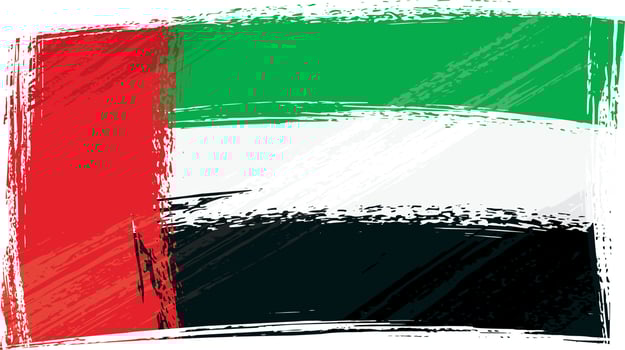 Grunge United Arab Emirates flag vector