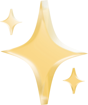 3D Sparkles Stars isolated. Set of twinkling stars. png