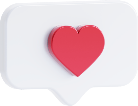 heart like icon, love post social media notifications isolated. png