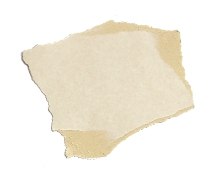 a sheet of paper torn to pieces on transparent background png file