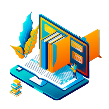 cartoon laptop with books png