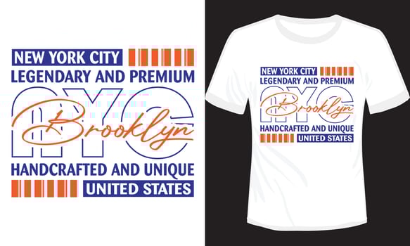 New York City Typography T-shirt Design Vector Illustration