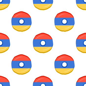 Pattern cookie with flag country Armenia in tasty biscuit png