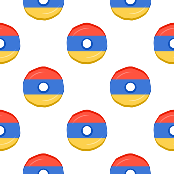 Pattern cookie with flag country Armenia in tasty biscuit png
