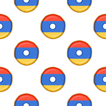 Pattern cookie with flag country Armenia in tasty biscuit png