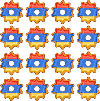 Pattern cookie with flag country Armenia in tasty biscuit png