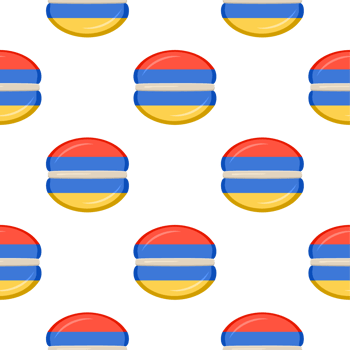 Pattern cookie with flag country Armenia in tasty biscuit png