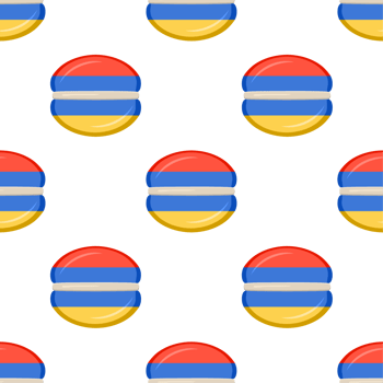 Pattern cookie with flag country Armenia in tasty biscuit png