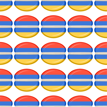 Pattern cookie with flag country Armenia in tasty biscuit png