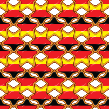 Pattern cookie with flag country Germany in tasty biscuit png