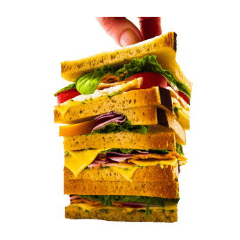 AI generative sandwich png transparent