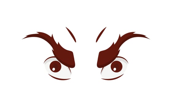 Angry eyes, Stern looking eyes, vector illustration