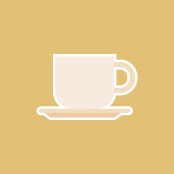 a cup of coffee flat design vector illustration