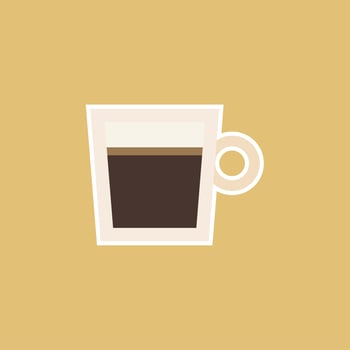 a cup of coffee flat design vector illustration