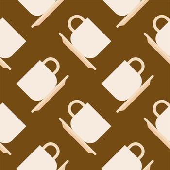 a cup of coffee seamless pattern vector illustration