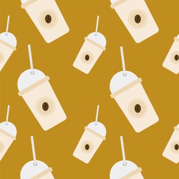 a cup of coffee seamless pattern vector illustration