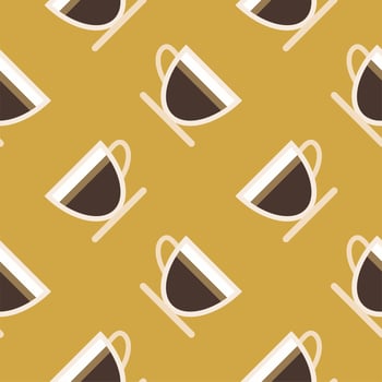 cup of coffee seamless pattern vector illustration