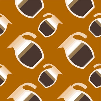 coffee pot seamless pattern vector illustration