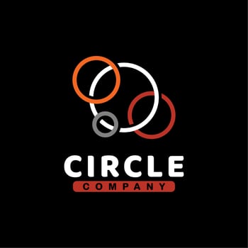round circle modern technology connection logo vector