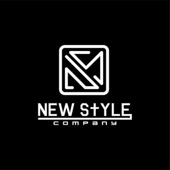 Simple NS Logo Design, Letter NS Square Logo vector