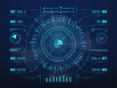 Futuristic infographics of HUD ui interface vector