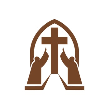Christianity religion icon with spirituals pray vector