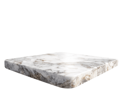 Empty marble stone table on transparent background png file