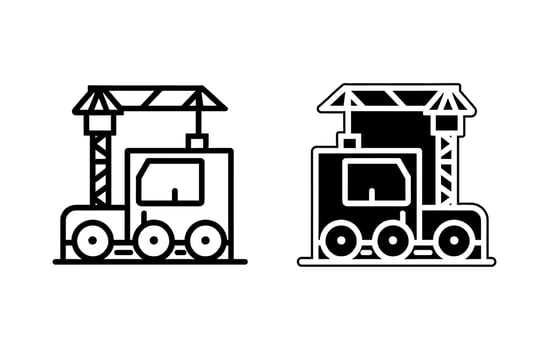 Construction Icon outline vector, Construction tool, Construction equipment element, home repair tools vector