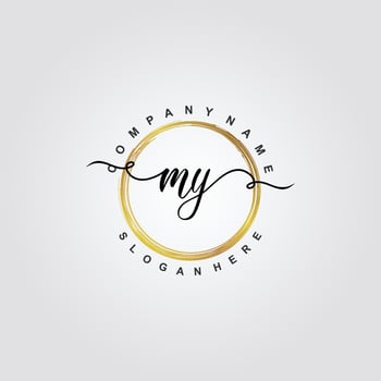 MY Initial beauty floral logo template vector