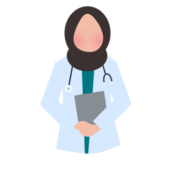 Faceless muslim doctor png