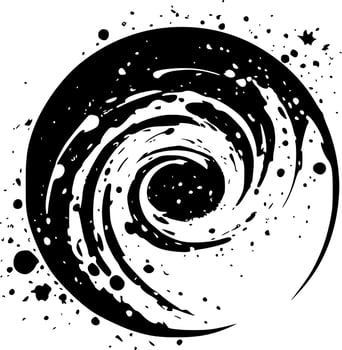 Galaxy - Minimalist and Flat Logo - Vector illustration