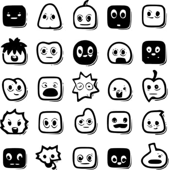 Stickers, Minimalist and Simple Silhouette - Vector illustration