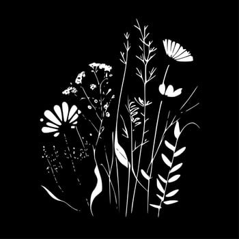 Wildflowers - High Quality Vector Logo - Vector illustration ideal for T-shirt graphic