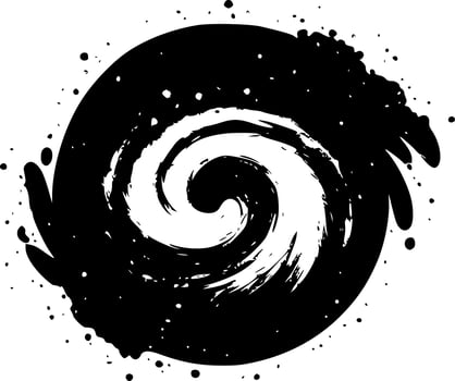 Galaxy, Black and White Vector illustration