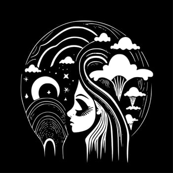 Psychedelic - High Quality Vector Logo - Vector illustration ideal for T-shirt graphic