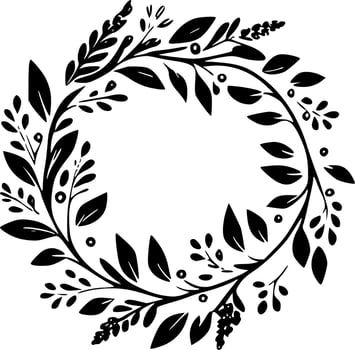 Wreath, Minimalist and Simple Silhouette - Vector illustration