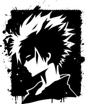 Bleach Effect, Black and White Vector illustration