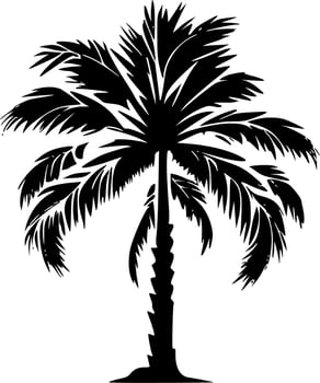 Palm Tree, Minimalist and Simple Silhouette - Vector illustration
